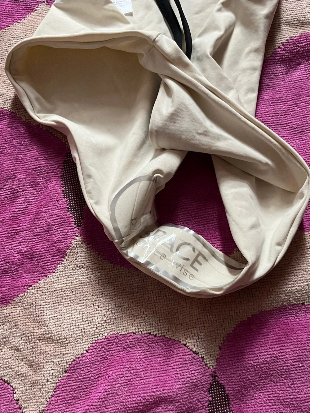 NWT- L*Space V Cut Wire Bikini Top and Joy Bottom Bitsy in Cream/Black XS
